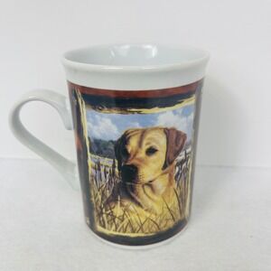 Designpac Yellow Labrador Retriever Dog Coffee Mug Ceramic Nature Scene 12oz